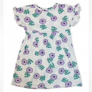 Old Navy Purple Flutter Sleeve Floral Sundress